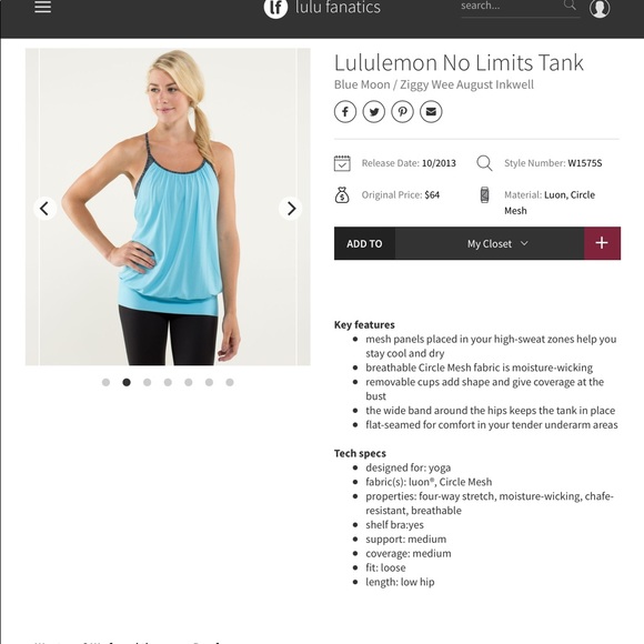 🍋 Lululemon No limits tank - Picture 8 of 12